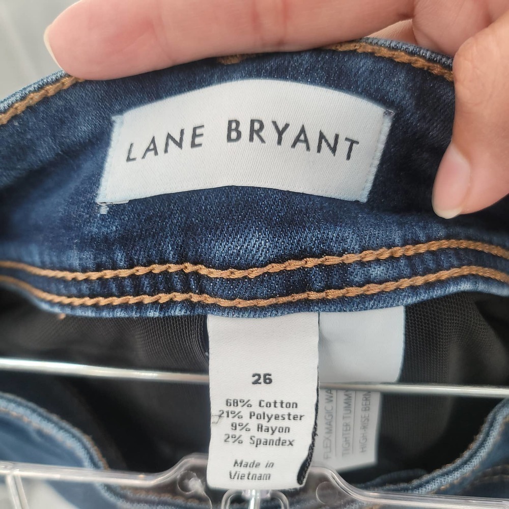 Lane Bryant Denim Jean High Rise Bermuda Shorts Size 26 PLUS size - Picture 4 of 6